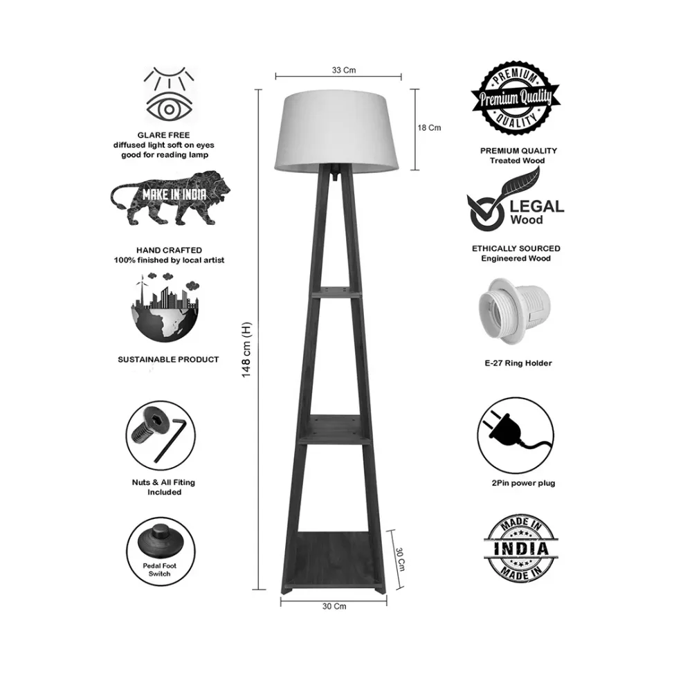 Space-Efficient Faraday Floor Lamp
