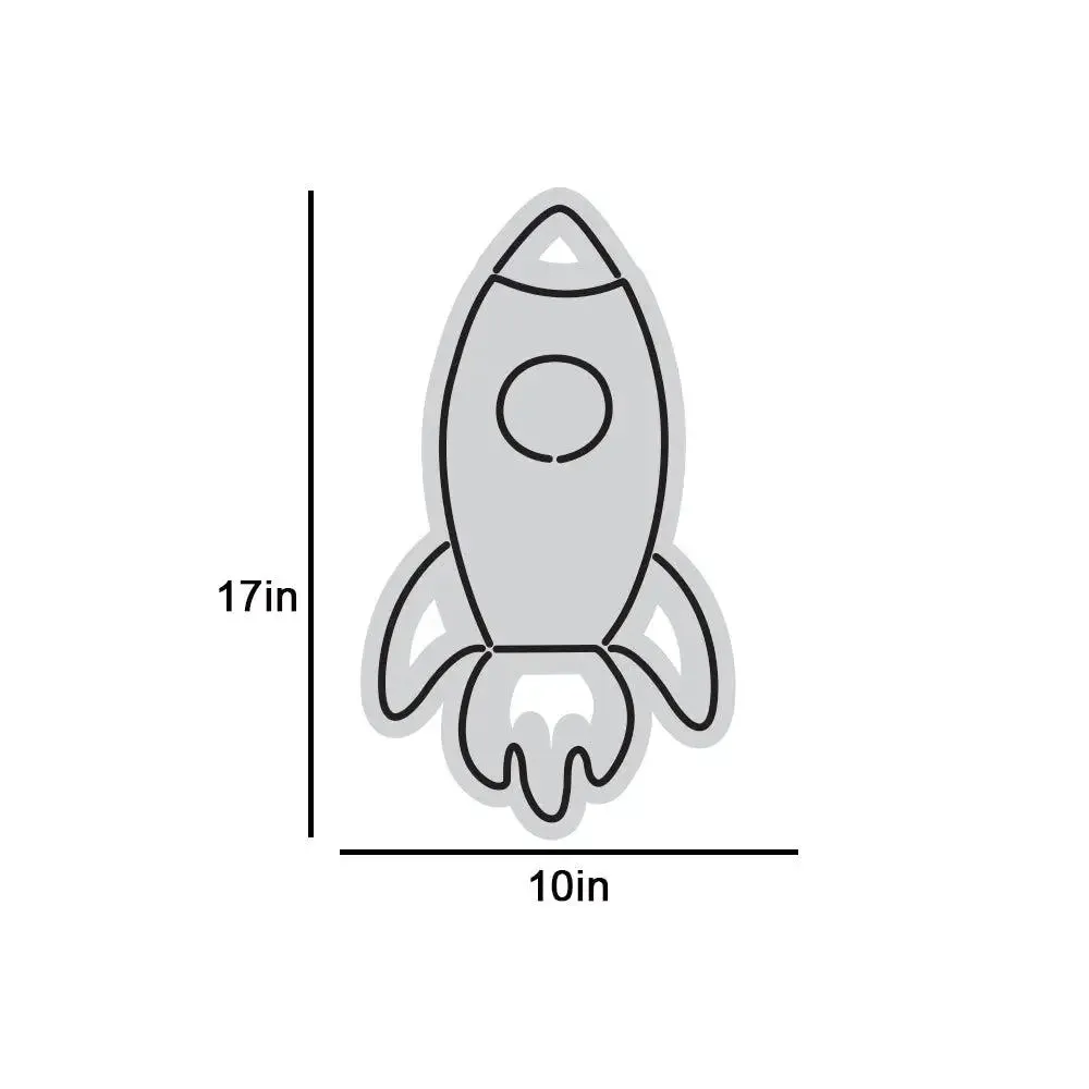 Space Rocket Blue LED Neon Light