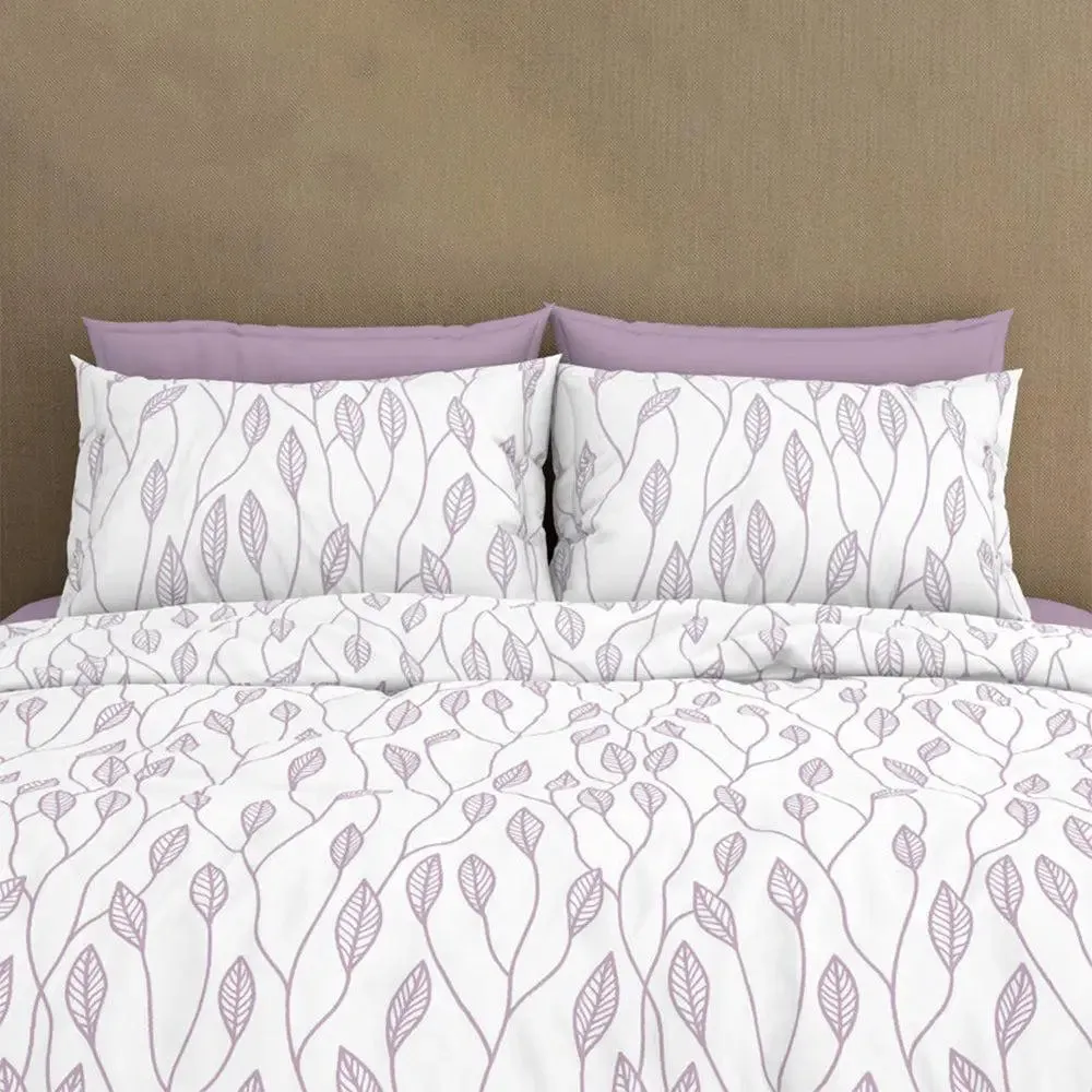 Spaces Floral Fair Orchid Everyday Premium Light Violet 100% Cotton Double Bedsheet