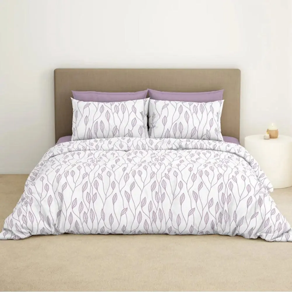 Spaces Floral Fair Orchid Everyday Premium Light Violet 100% Cotton Double Bedsheet