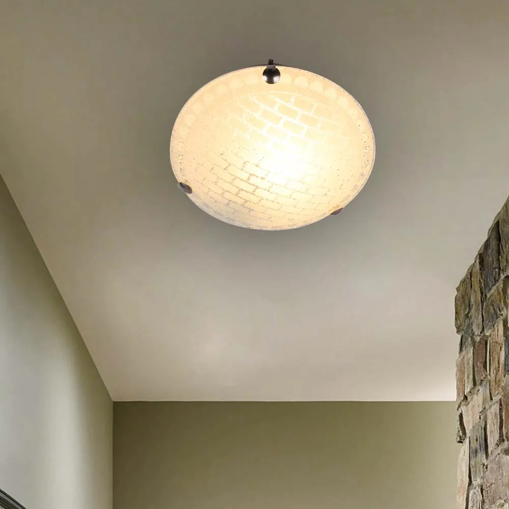Sparkling Brick Warm Flush Mount Light