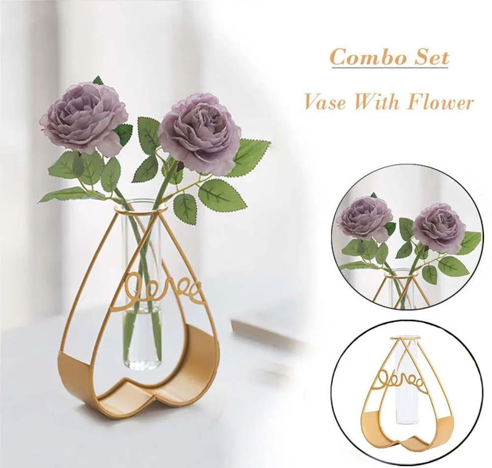 Sparkling Cordiform Ferric Base Vase Single