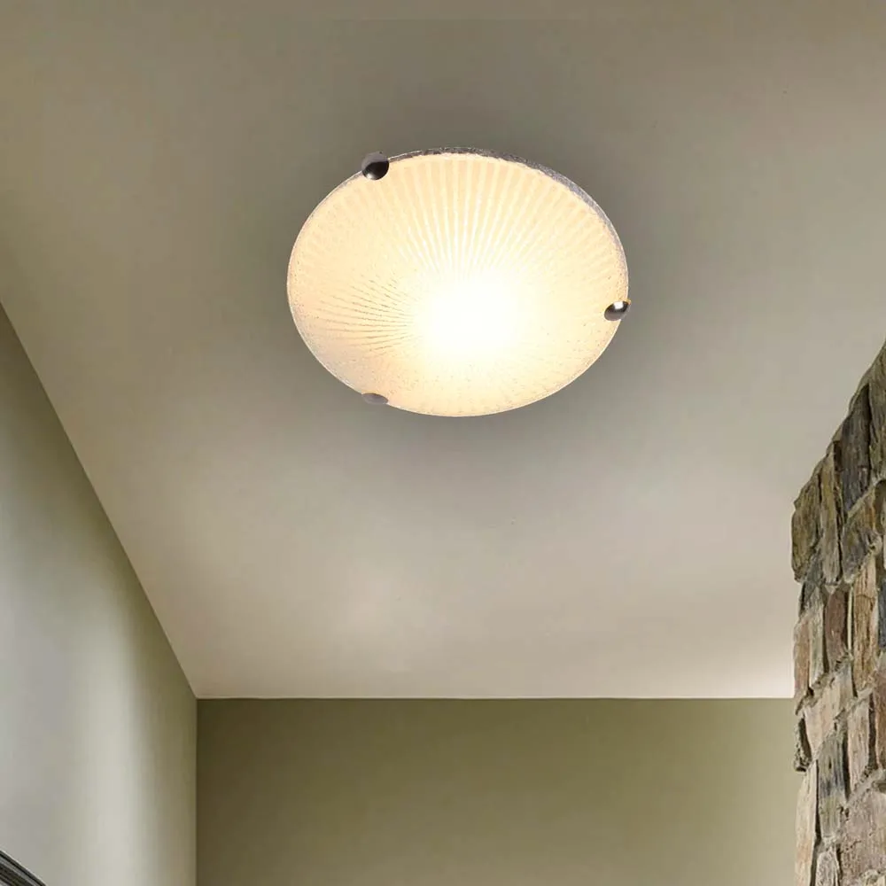 Sparkling Glow Textured Flush Mount Light