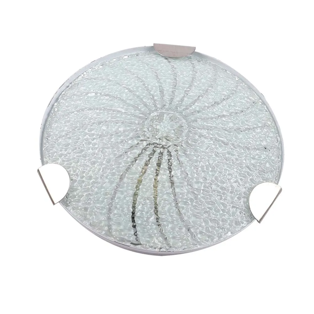 Sparkling Spiral Textured Flush Mount Light