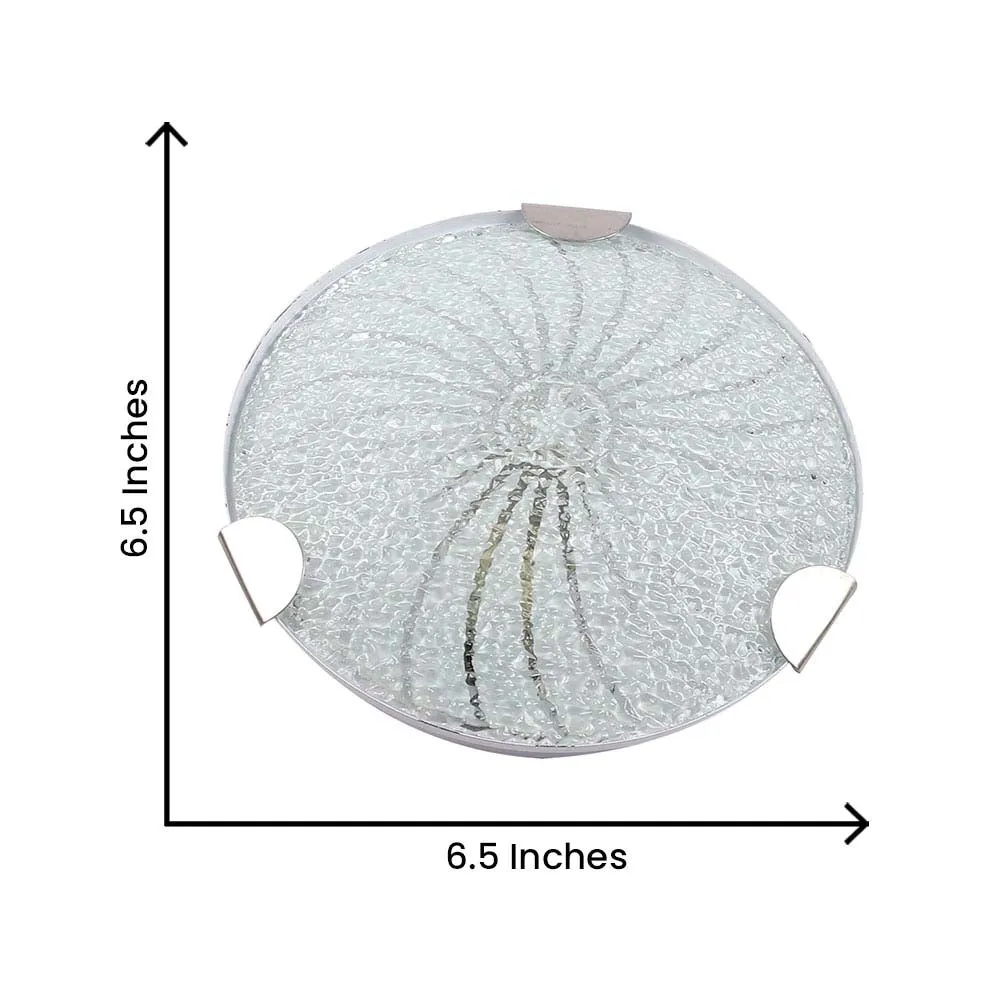 Sparkling Spiral Textured Flush Mount Light