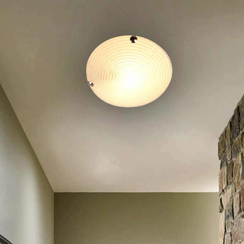 Sparkling Spiral Warm Flush Mount Light