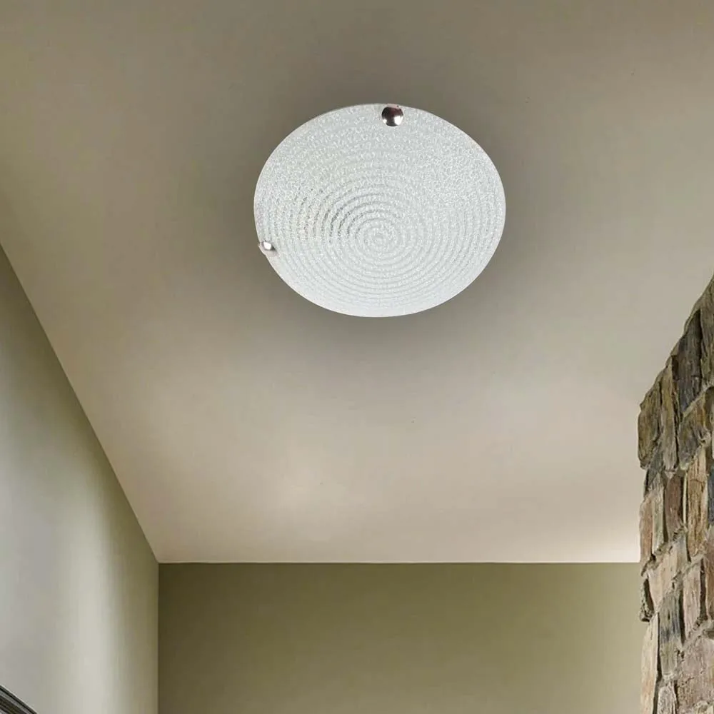 Sparkling Spiral Warm Flush Mount Light