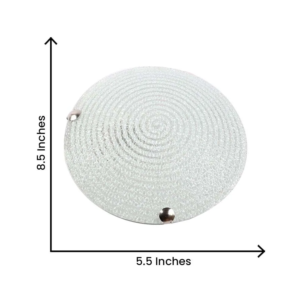 Sparkling Spiral Warm Flush Mount Light