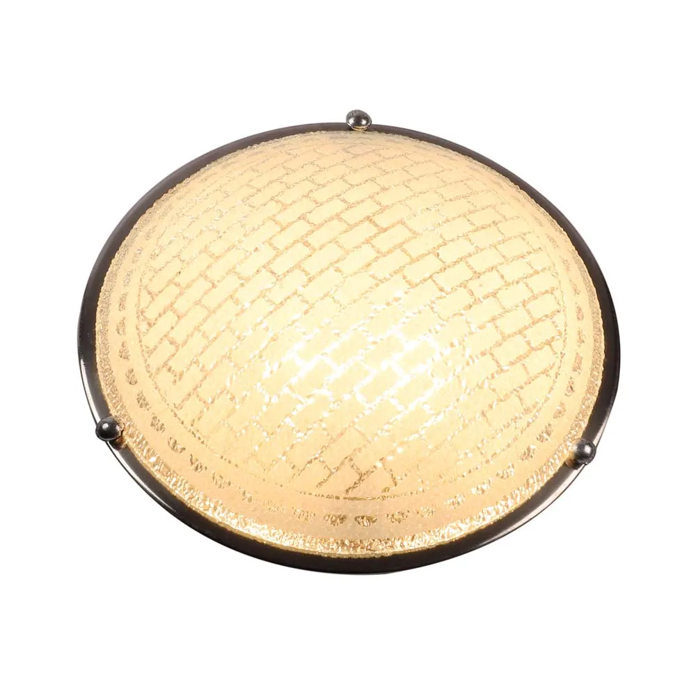 Sparkling Textured Round Flush Mount Light Single Piece