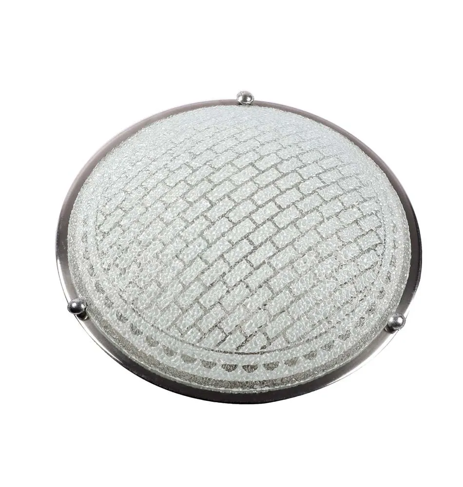Sparkling Textured Round Flush Mount Light Single Piece