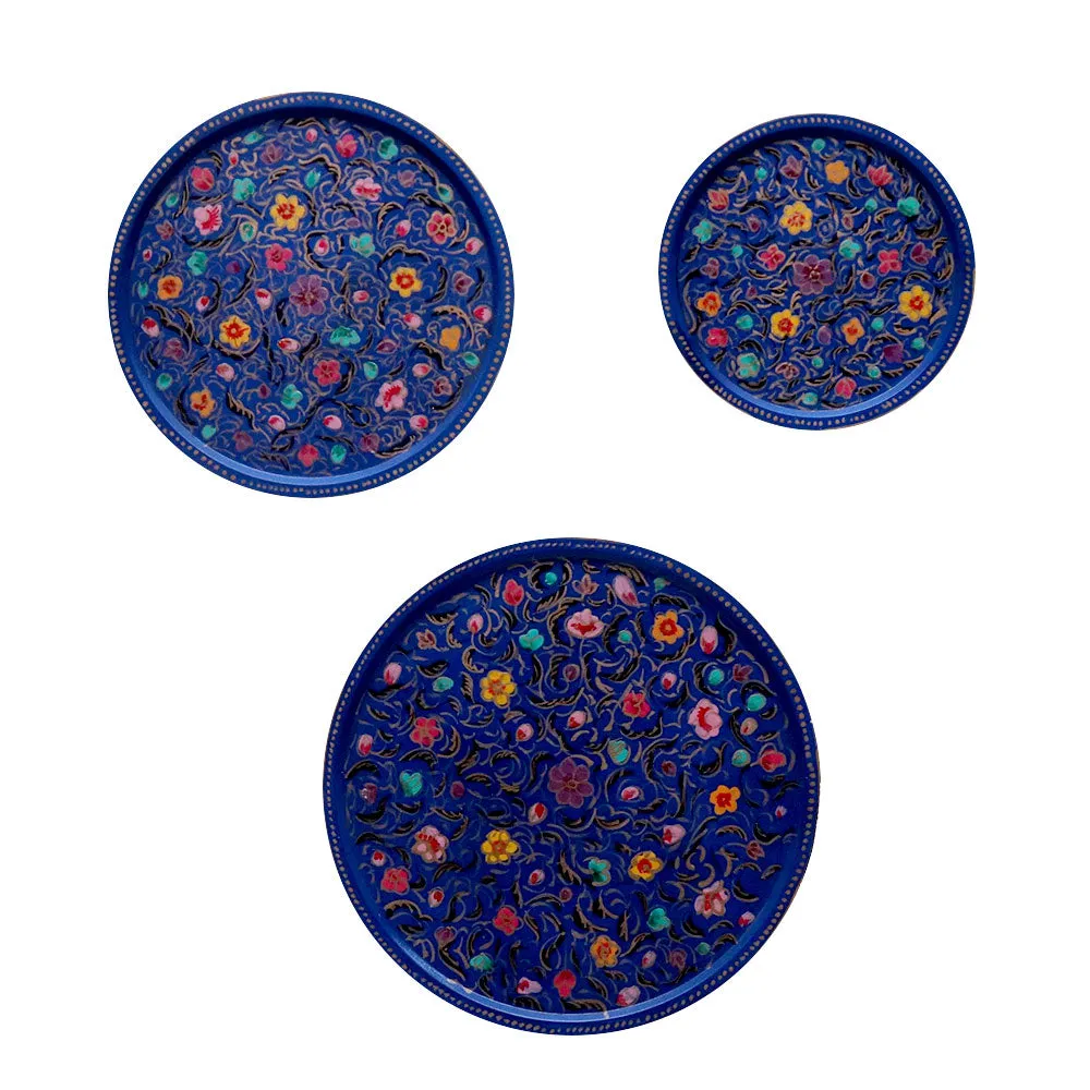 Spectacular Floral Artwork Set of 3 Wallplates
