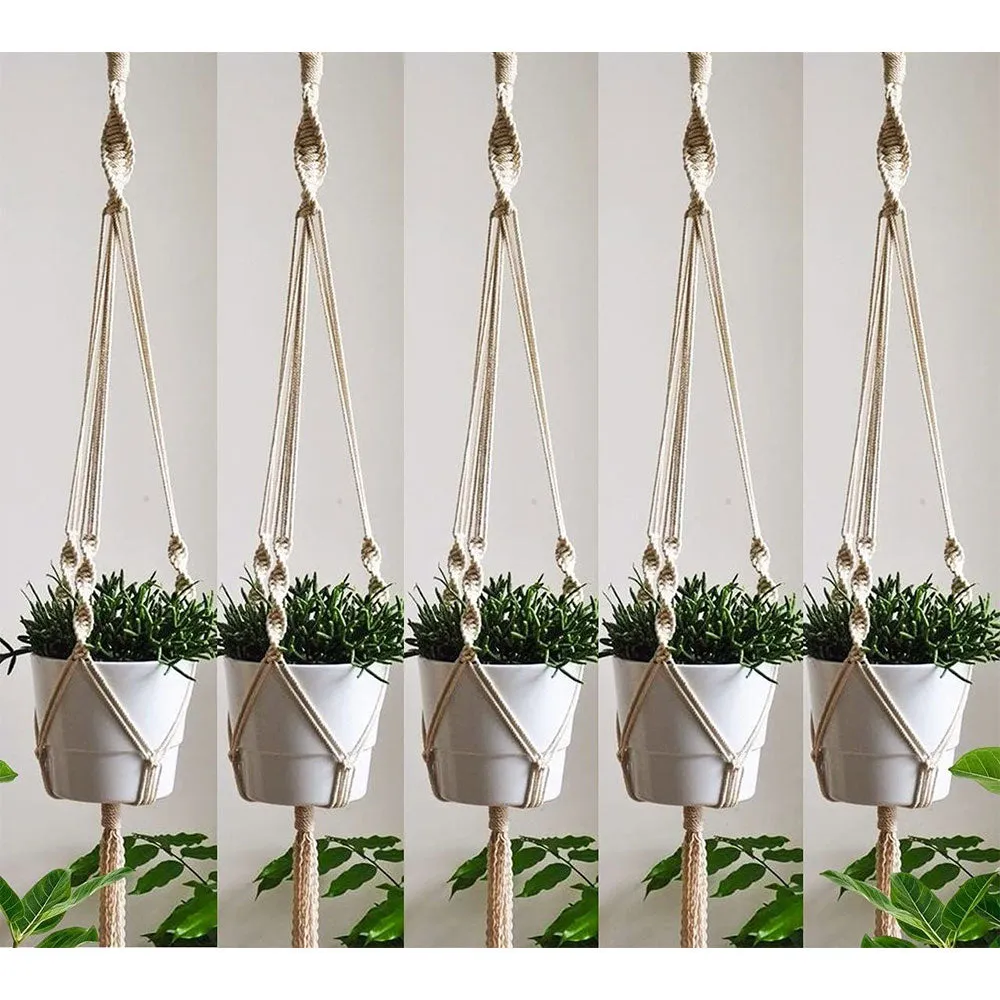 Spiral Designer Minimalist Plant Hanger Without Pot Set of 5