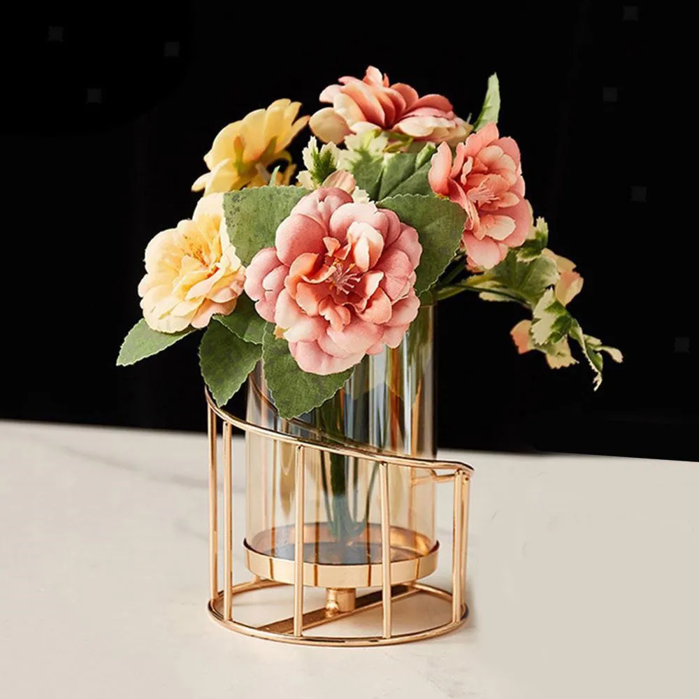 Spiral Golden Tea Light Candle Holder Single Piece