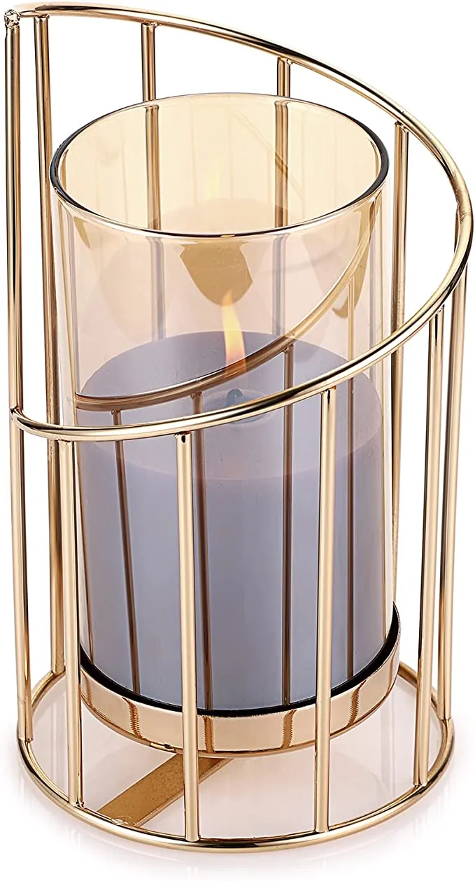 Spiral Golden Tea Light Candle Holder Single Piece