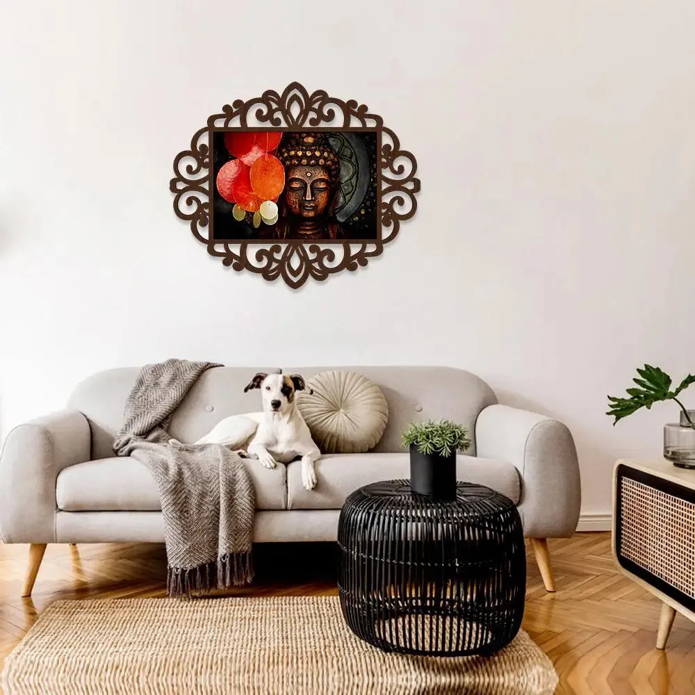 Spiritual Buddha Canvas Print in Decorative Frame