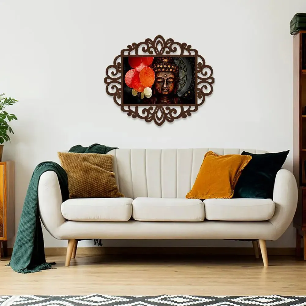 Spiritual Buddha Canvas Print in Decorative Frame