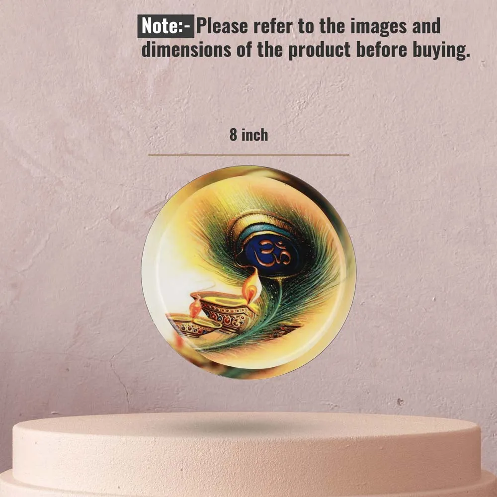 Spiritual Lord Shiva Decorative Metal Wall Plate Set of 2