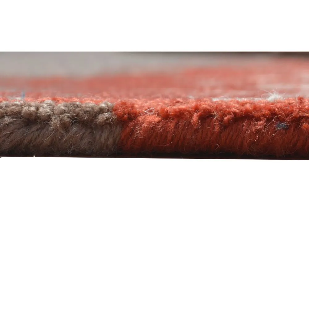 Sprayed Designer Orange & Brown Tinge Tufted Area Carpet 3X5ft