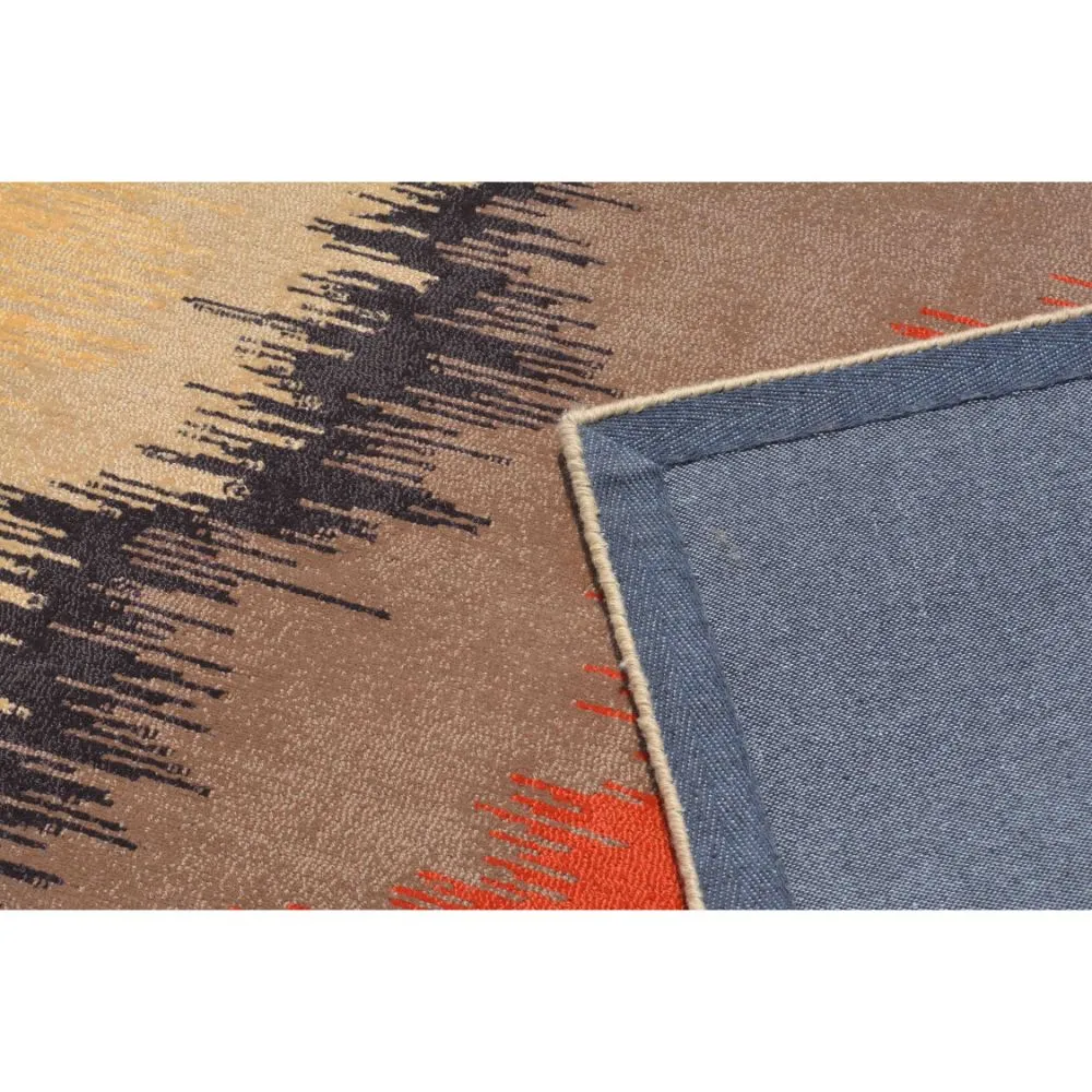 Sprayed Designer Orange & Brown Tinge Tufted Area Carpet 3X5ft