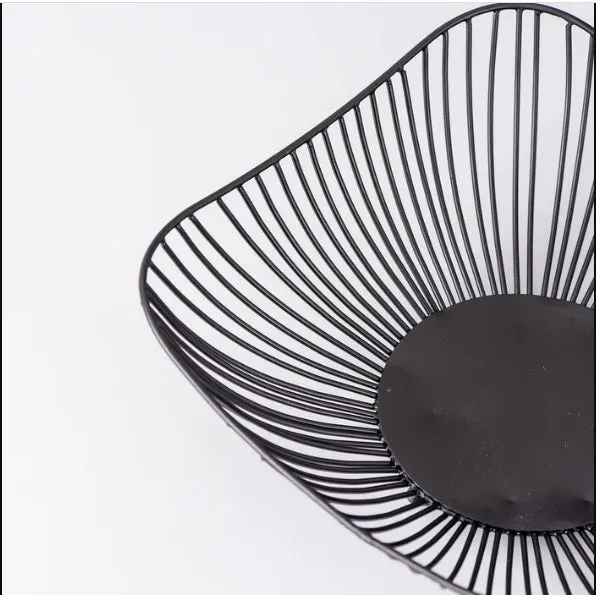 Square Black Wired Metal Vegetable/Fruit Basket