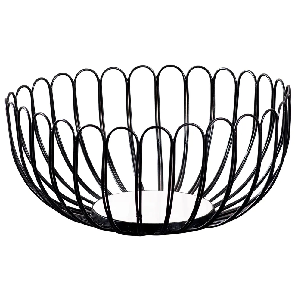 Square Black Wired Metal Vegetable/Fruit Basket
