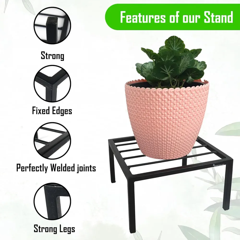 Square Flower Pot Stand Planter