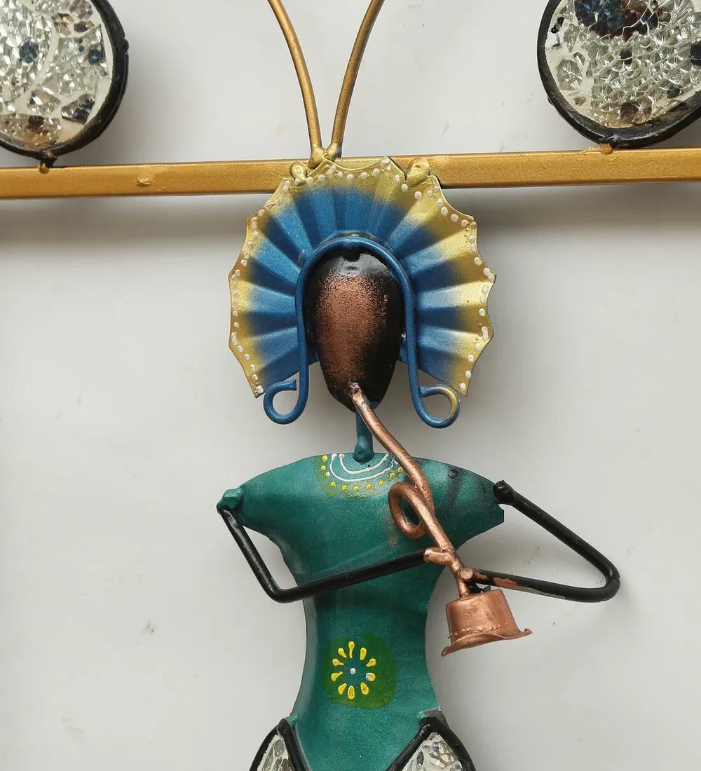 Square Traditional Dolls Framed LED Metal Wall Art