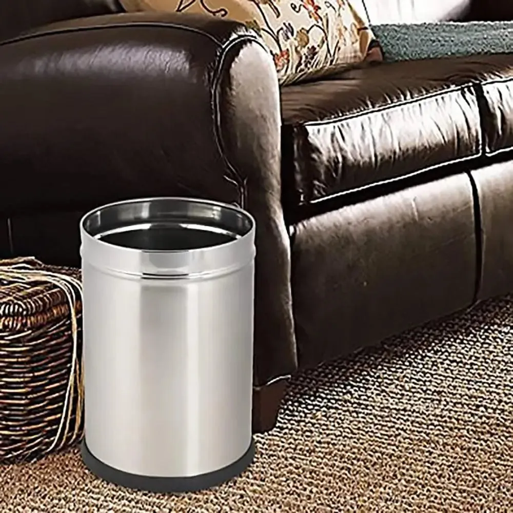Stainless Steel Solid Open Dustbin / Trash Can 5 Lt 5 Ltr