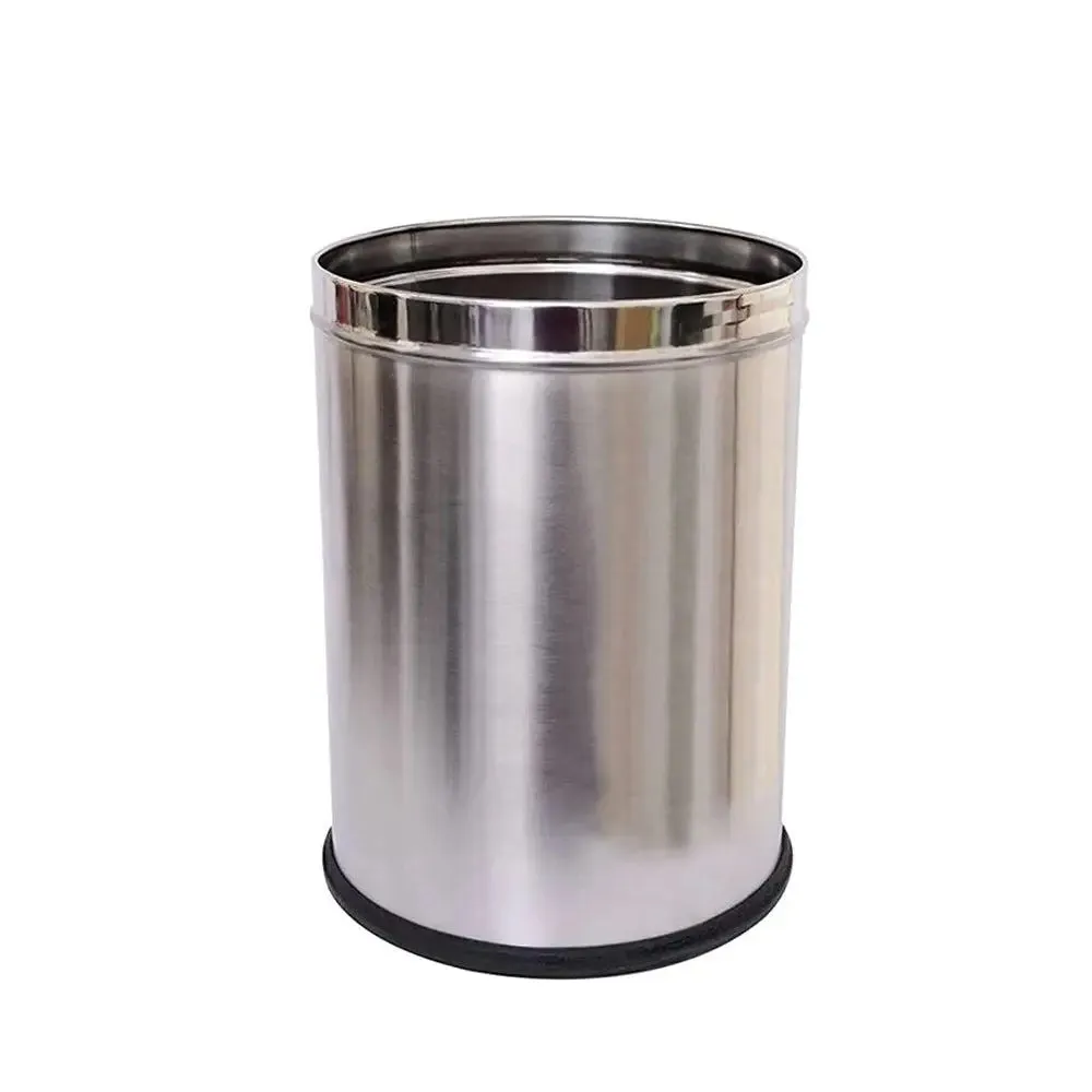 Stainless Steel Solid Open Dustbin / Trash Can 5 Lt 5 Ltr