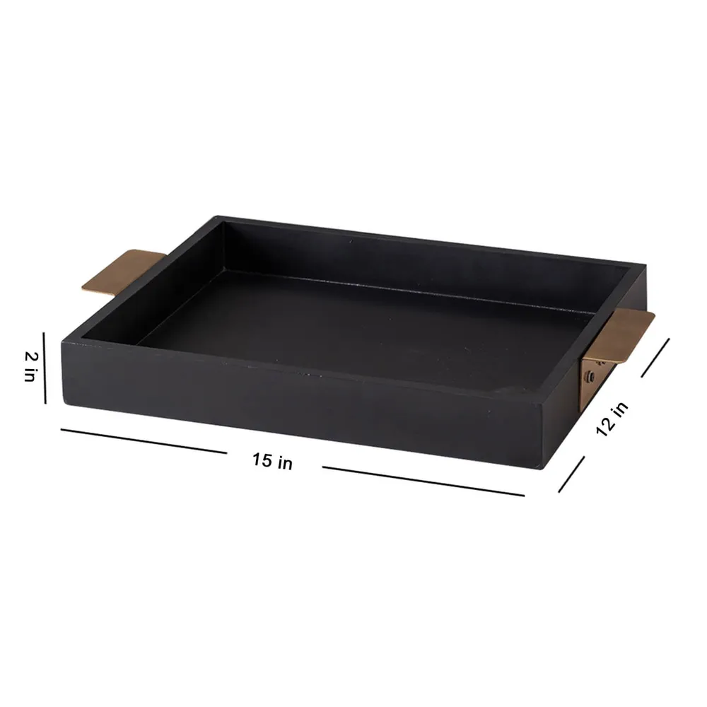Standard Black MDF Wood Serving Tray