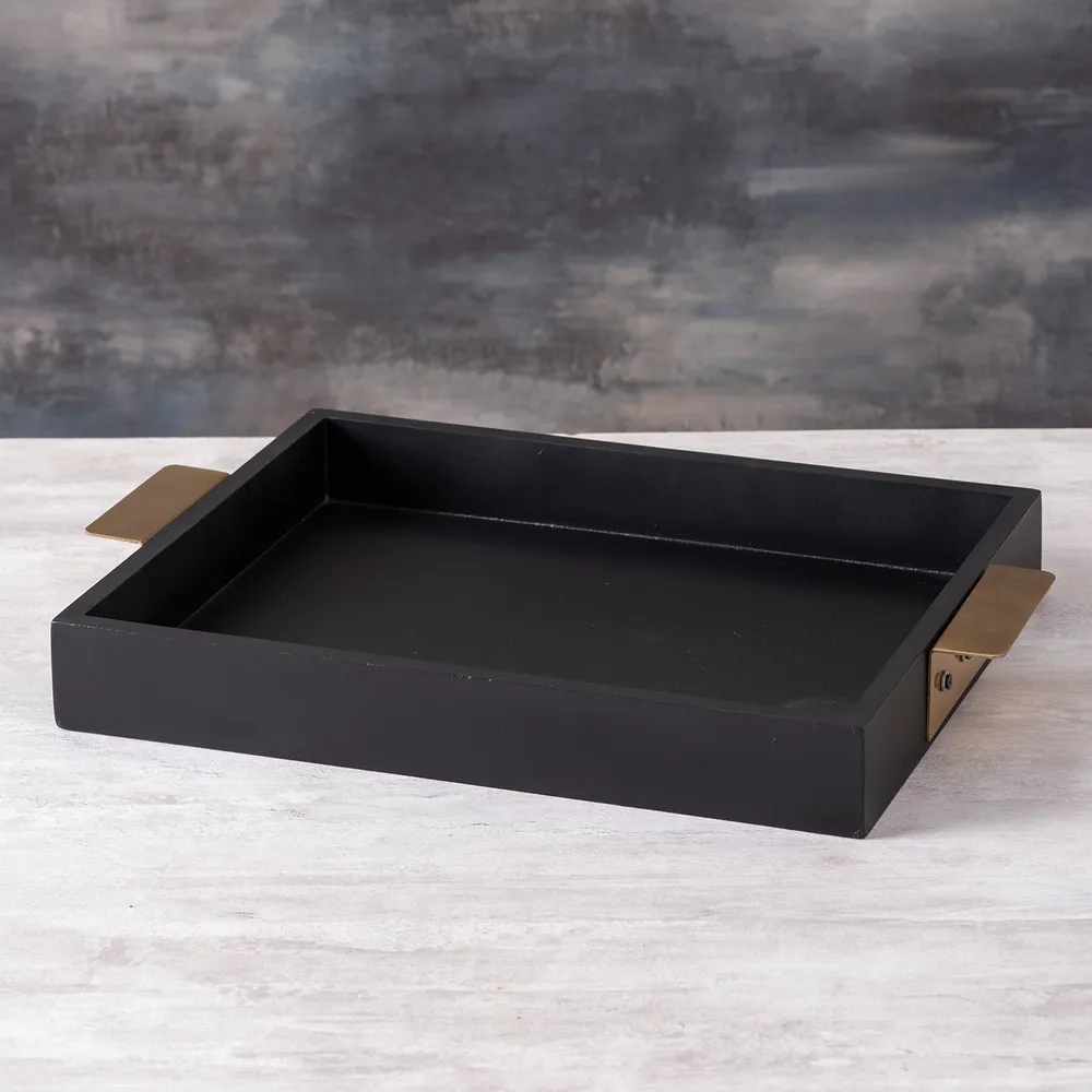 Standard Black MDF Wood Serving Tray