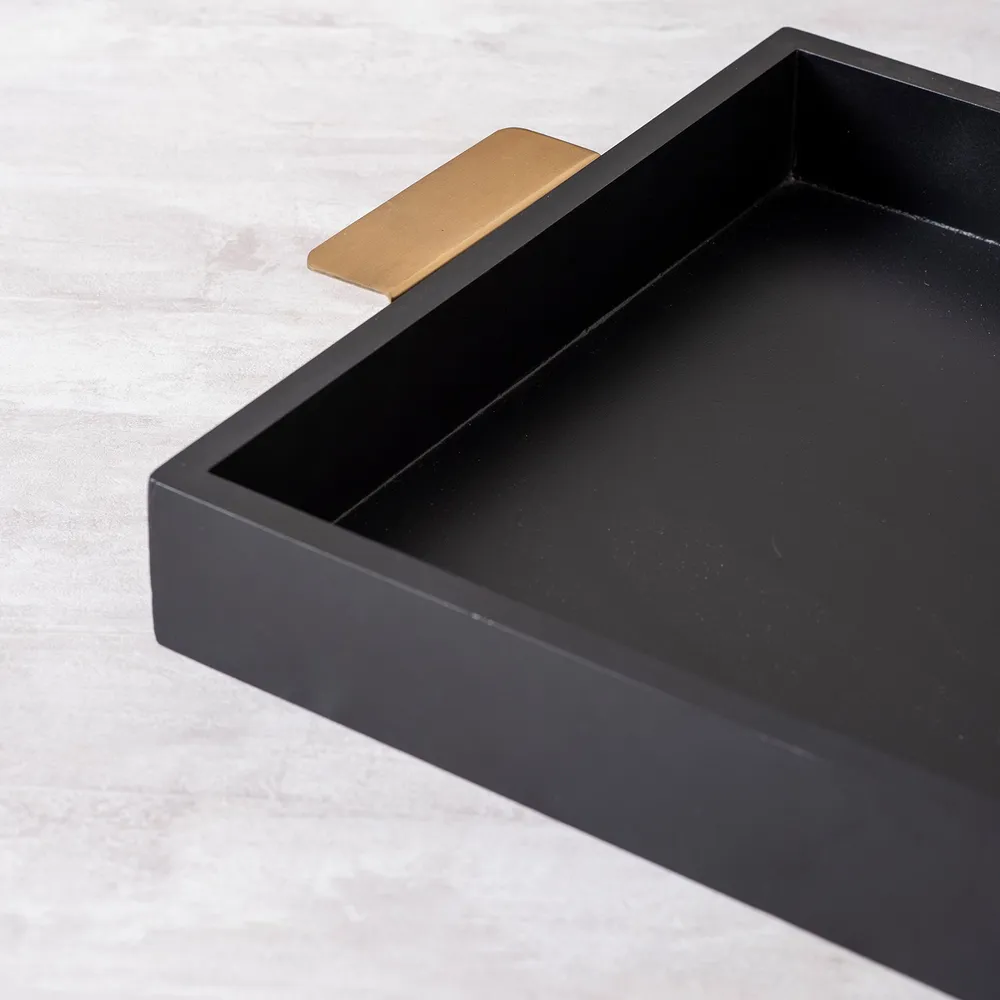 Standard Black MDF Wood Serving Tray