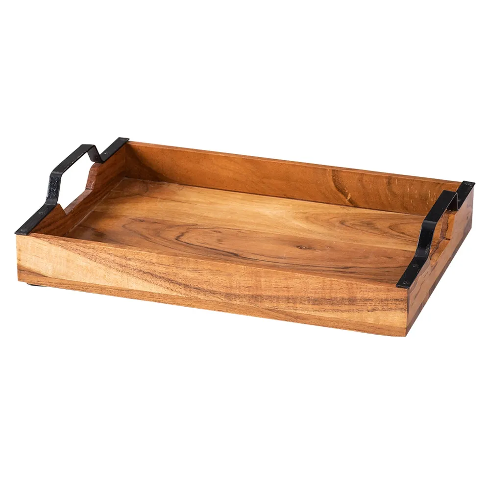 Standard Brown Acacia Wood Serving Tray
