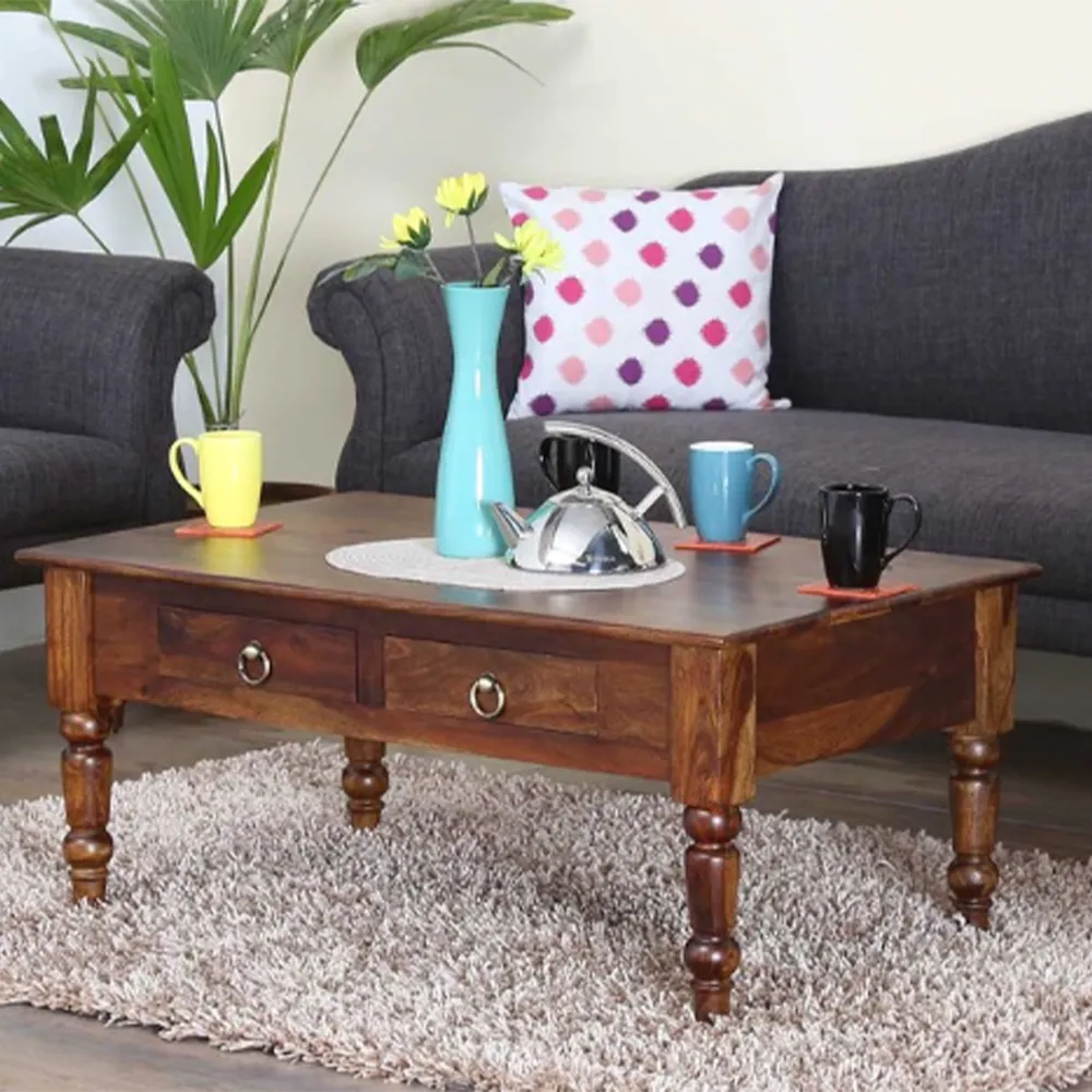 Standard Designer Minimalist Sheesham Wood Coffee Table