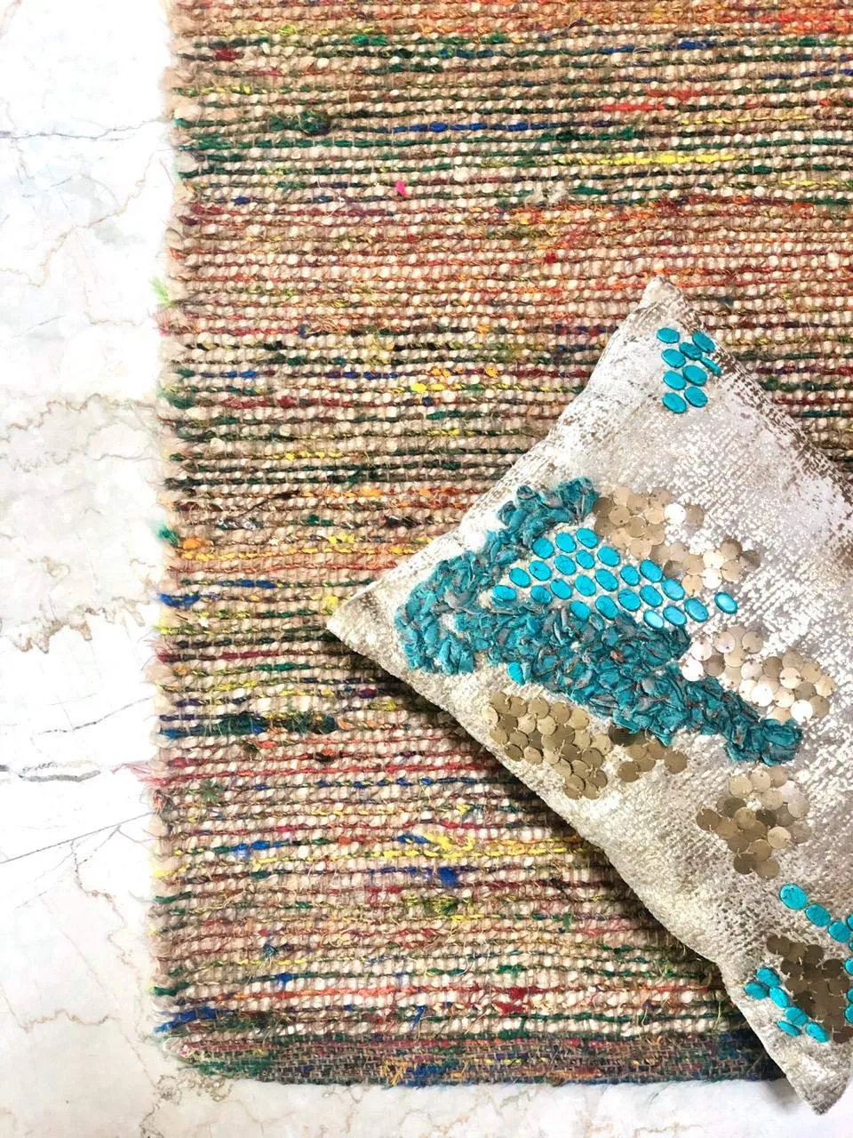 Standard Hand Braided Multicolor Long Jute Floormat