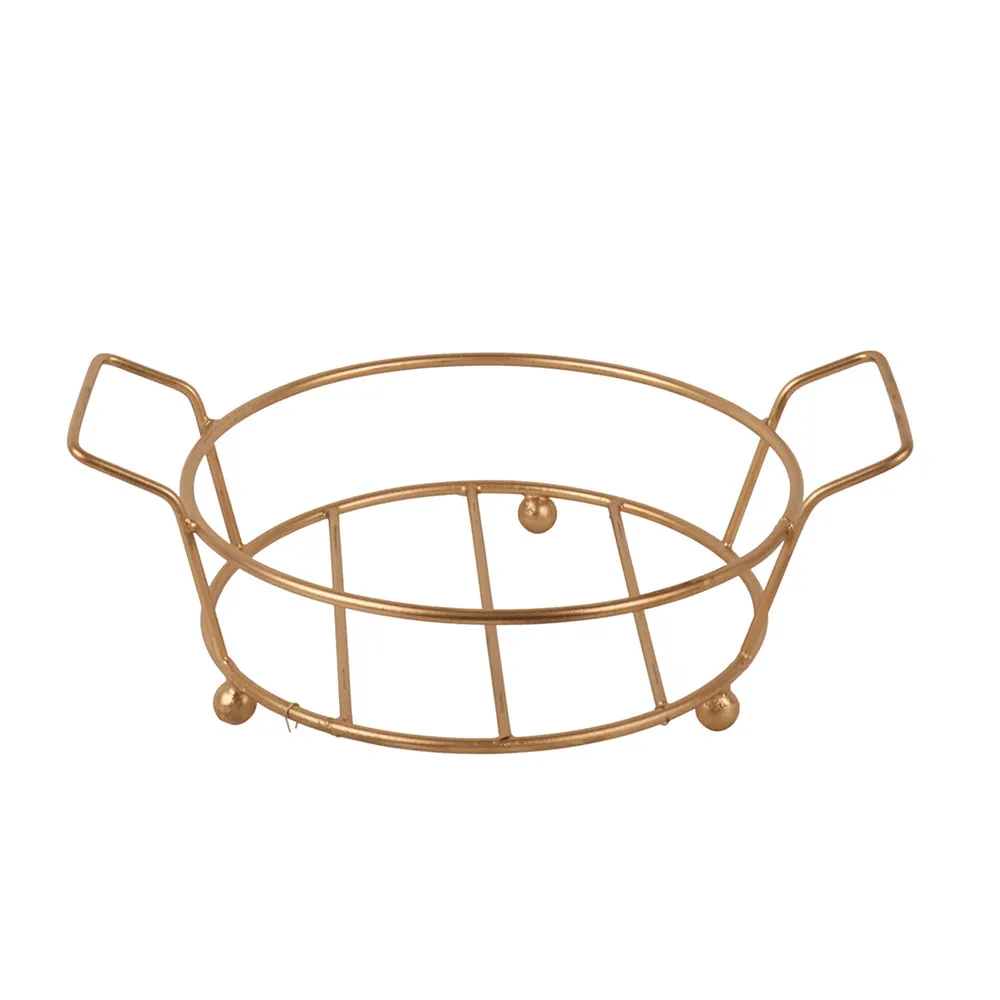 Standard Mustard Baking Dish With Golden Stand