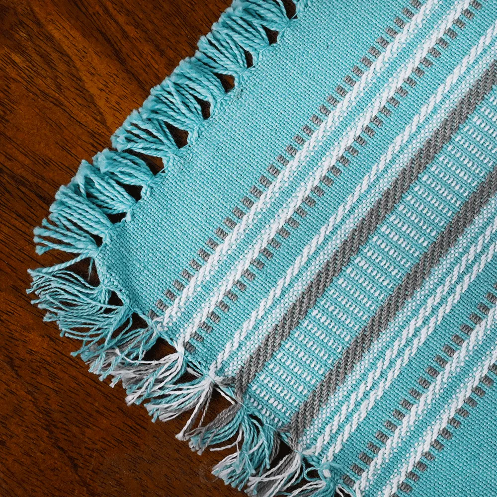 Standard Pattern Blue Premium Cotton Placemats Set Of 6