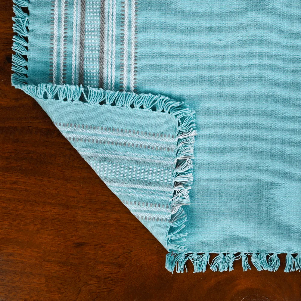 Standard Pattern Blue Premium Cotton Placemats Set Of 6