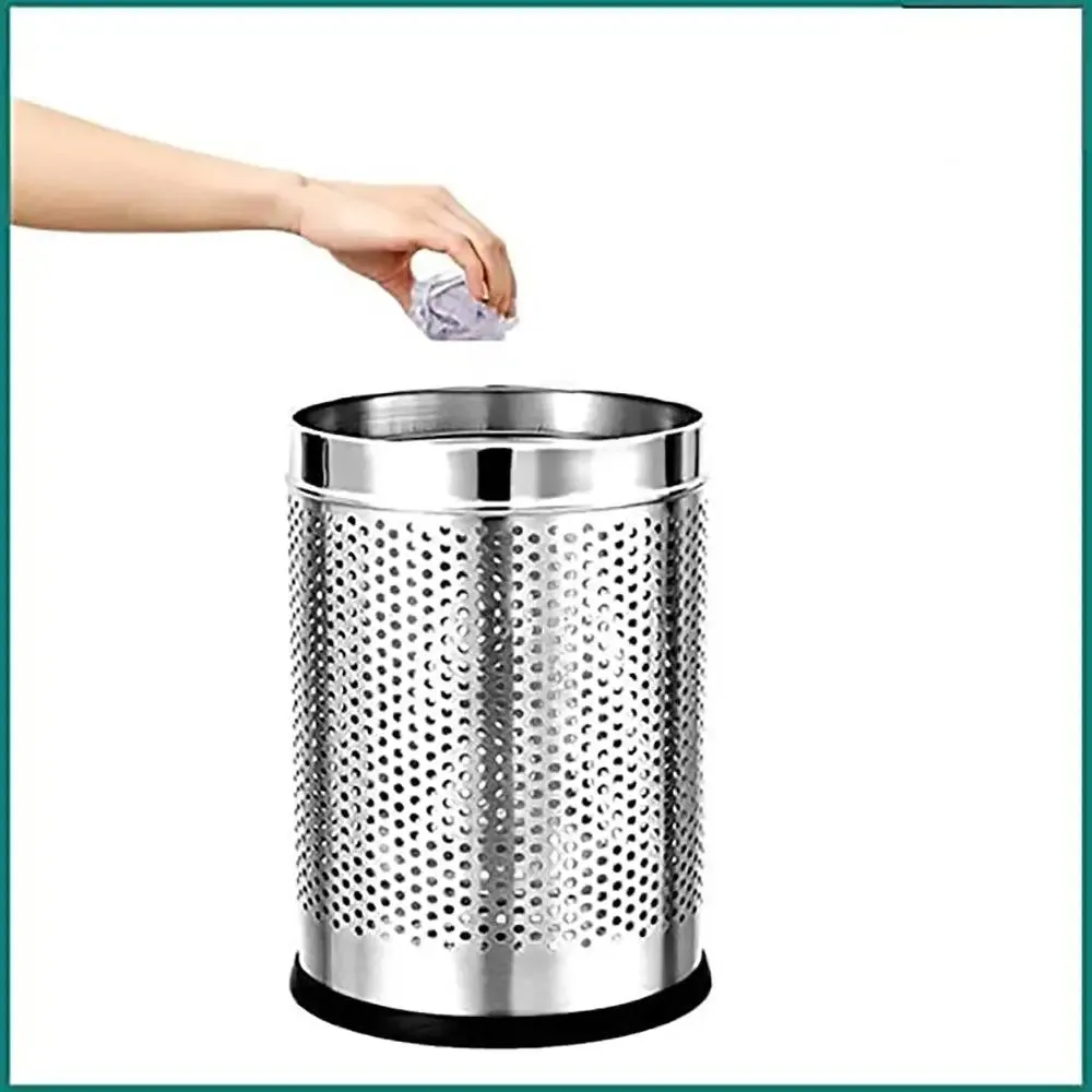 Standard Stainless Steel Perforated Open Dustbin