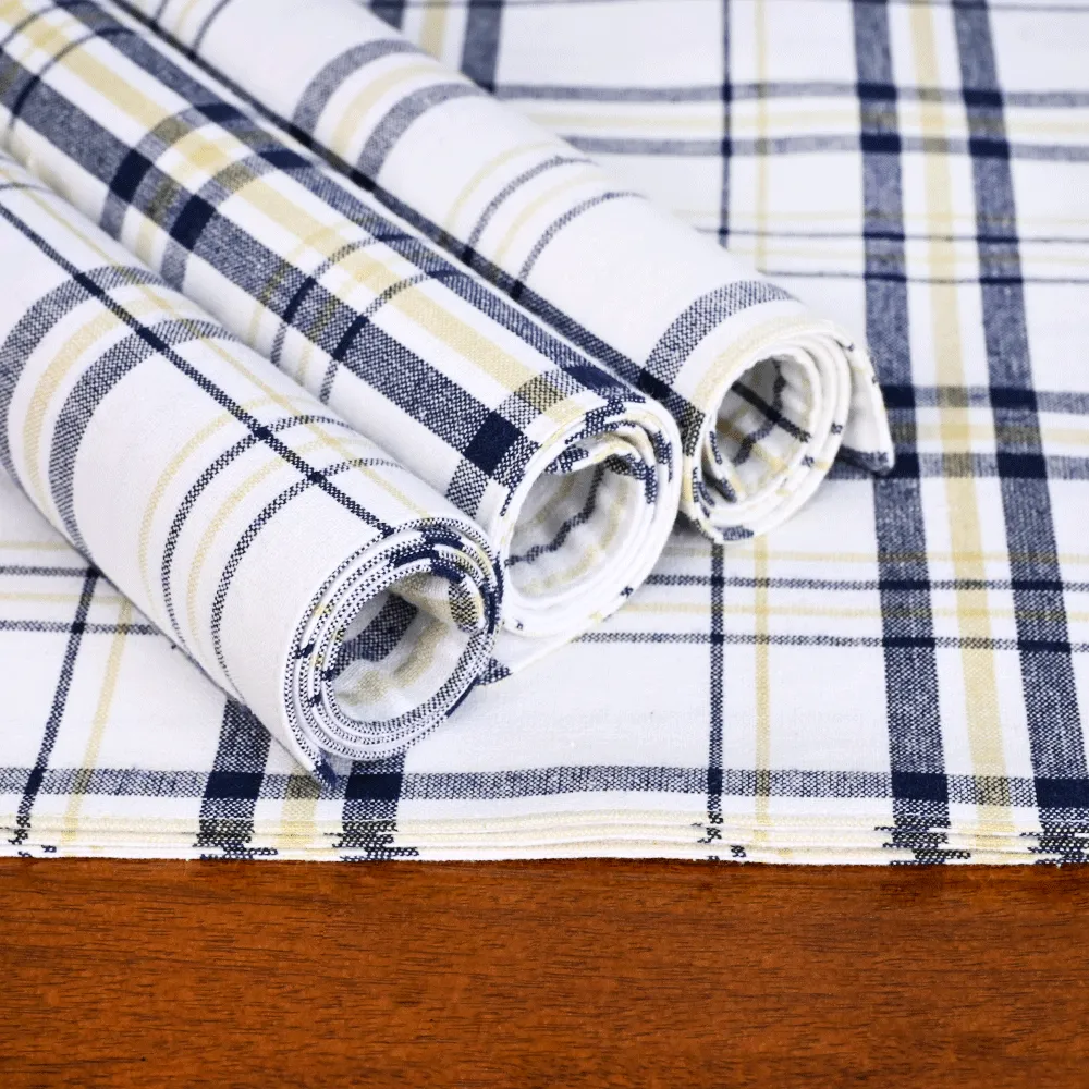 Standard Striped Beige Premium Cotton Placemats Set Of 6