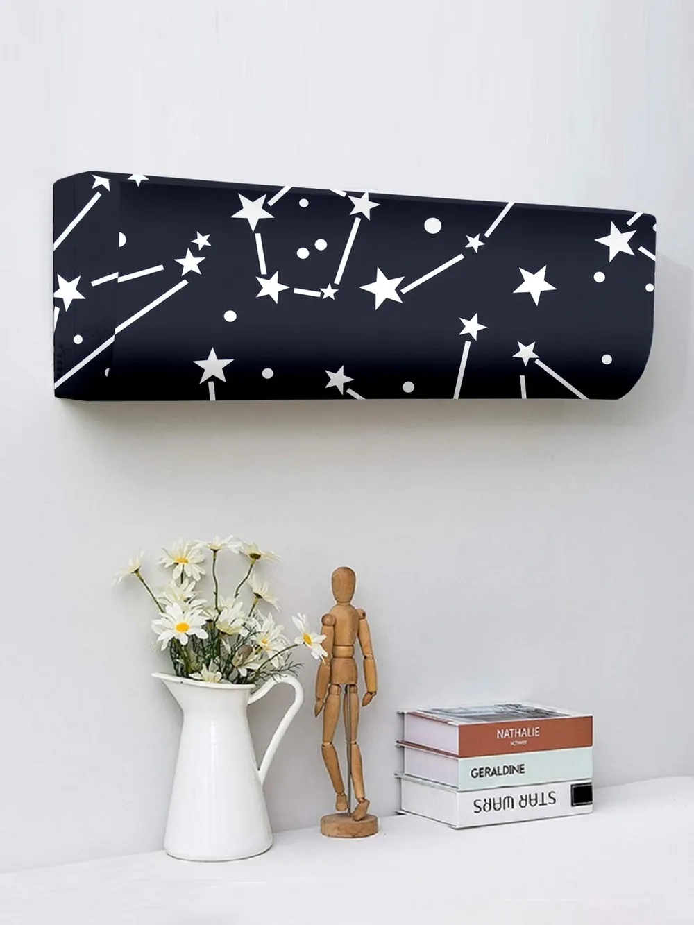 Star Constilation Printed Black Split Ac Cover 1 Ton
