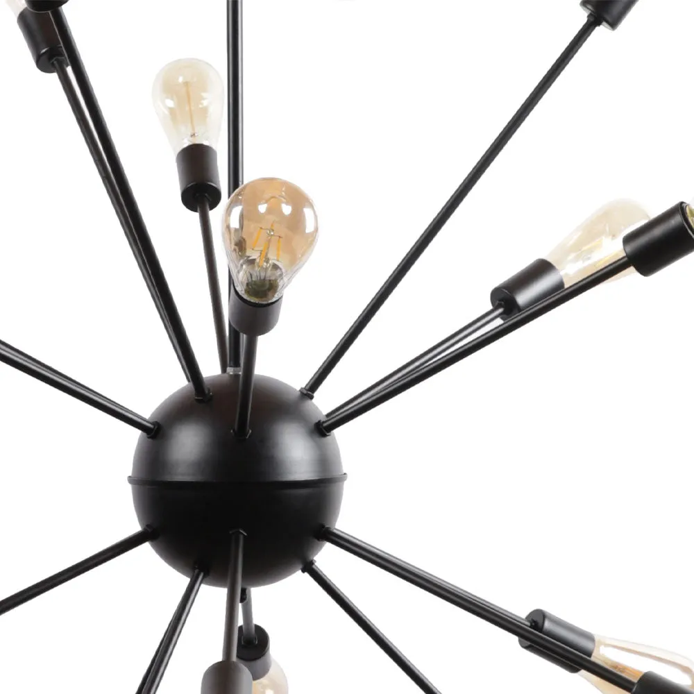Starburst Patterned Metal Modern Chandelier