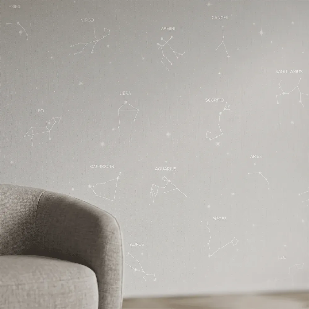 Constellation Kids Wallpaper | Starry Sky Nursery Wallpaper