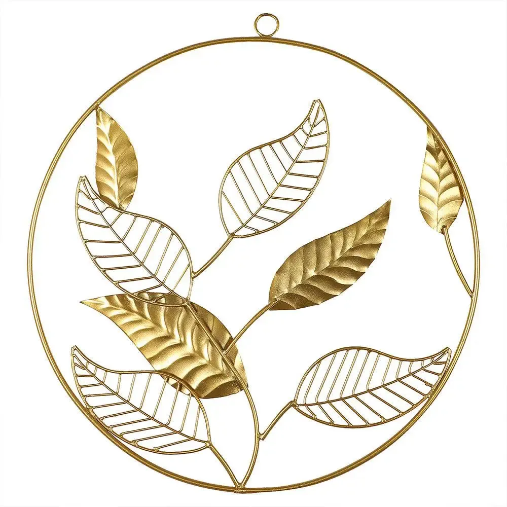 State-of-the-art Mango Leaf-inspired Metal Wall Art - Set of 3