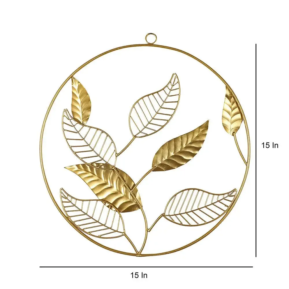 State-of-the-art Mango Leaf-inspired Metal Wall Art - Set of 3