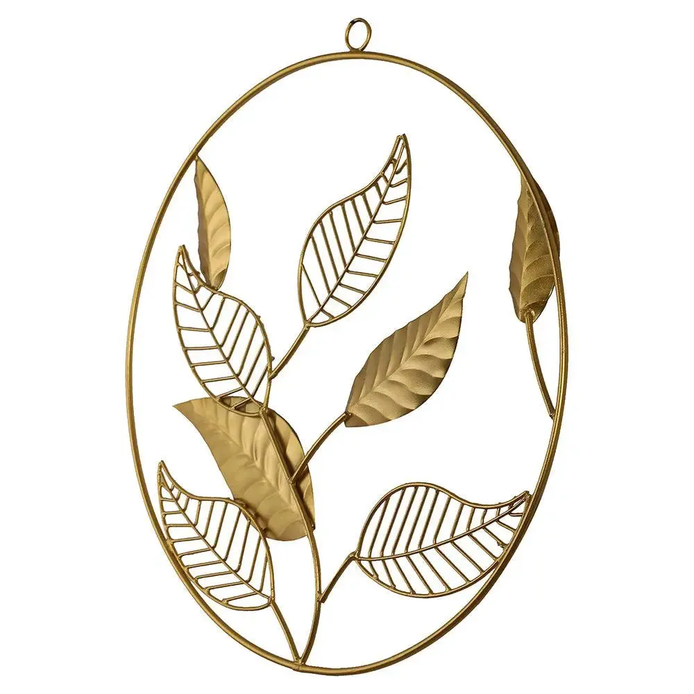 State-of-the-art Mango Leaf-inspired Metal Wall Art - Set of 3