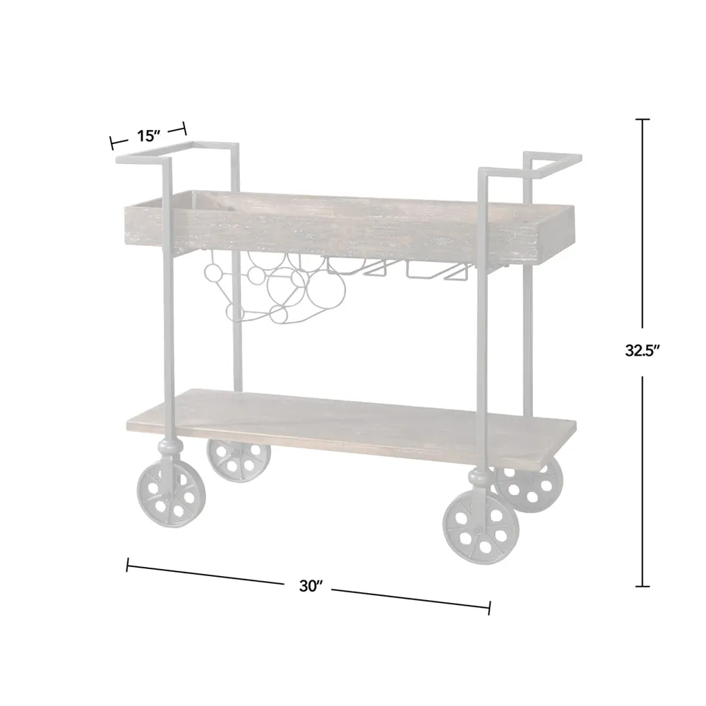 State Of The Art Metal & Wooden Bar Trolley