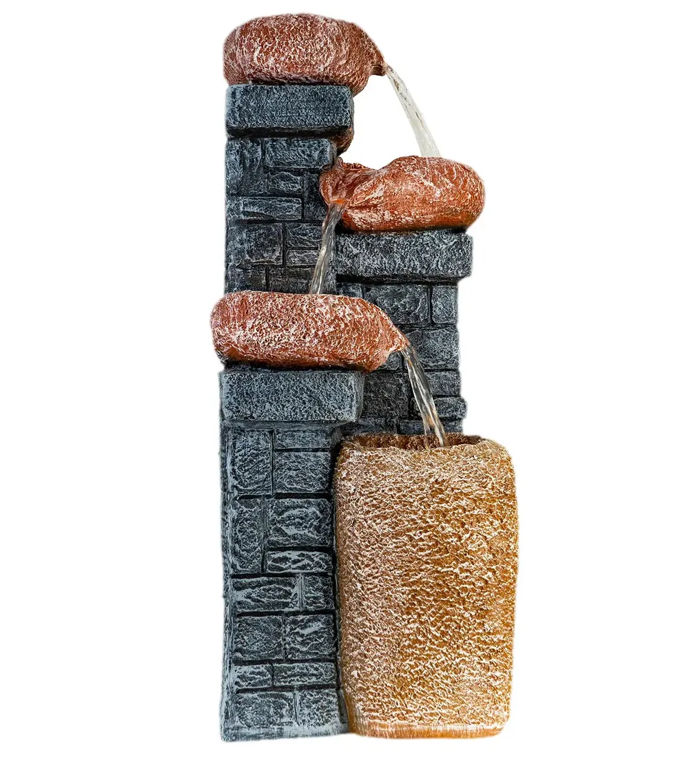 Stone Cask Grey Indoor Water Fountain