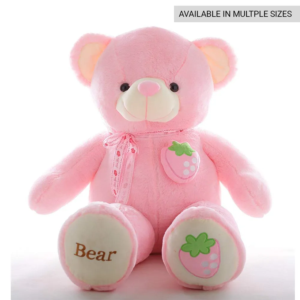 Strawberry Soft & Premium Pink Big Teddy Bear- Available in Multiple Sizes 2 Ft