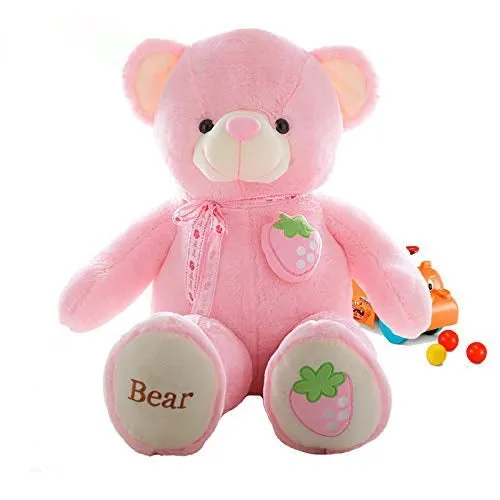Strawberry Soft & Premium Pink Big Teddy Bear- Available in Multiple Sizes 2 Ft